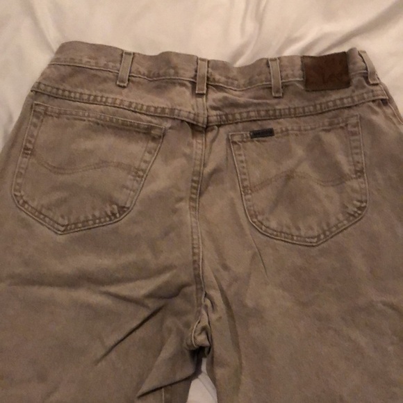 Men’s Lee Riveted Tan Jeans 38X34 - Picture 3 of 15